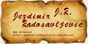 Jezdimir Radosavljević vizit kartica